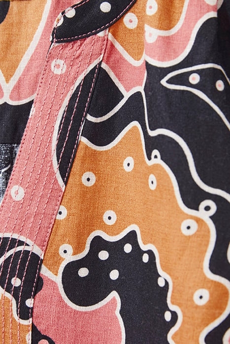 JUNE LINEN SHIFT DRESS PLUM MULTI 4