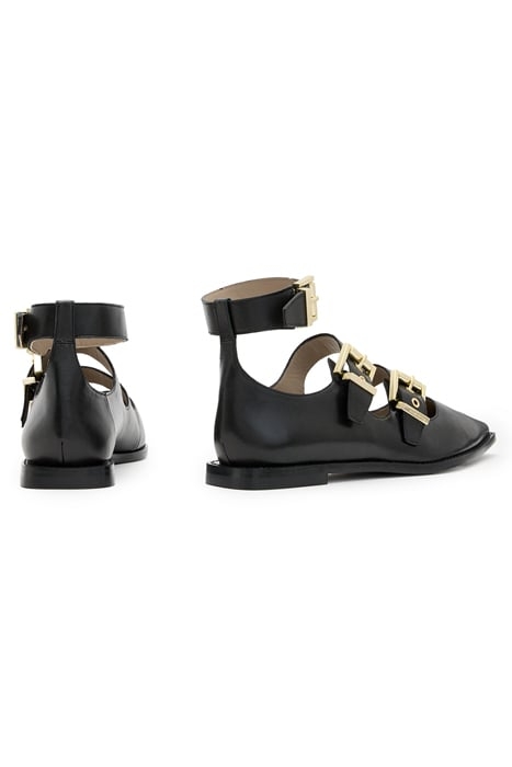 SUSAN BUCKLE SHOE BLACK/WARM BRASS 4