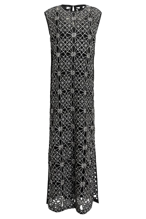 ILIANA MAX EMB DRESS BLACK/SILVER 3