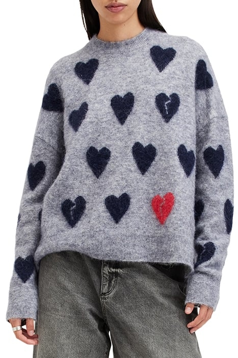 AMORA JUMPER GREY MARL/INK BLUE 1