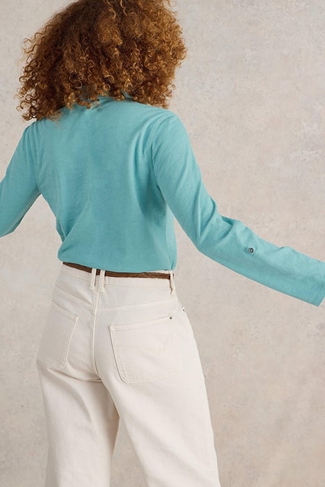 ANNIE TEXTURED SHIRT MID TEAL 3