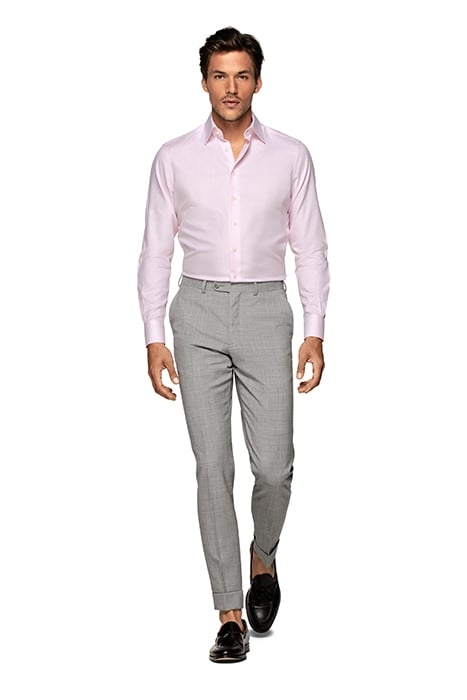PINK STRIPED OXFORD SLIM FIT SHIRT 1