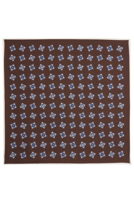 BROWN FLOWERS POCKET SQUARE 2