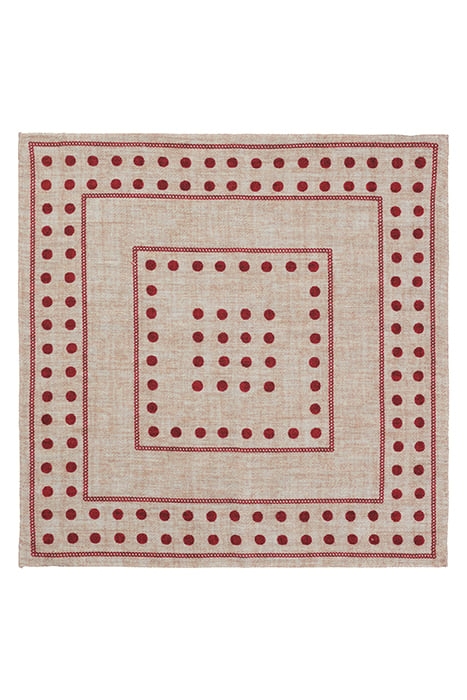 LIGHT BROWN DOTS POCKET SQUARE 2
