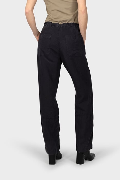 TROUSER WOVEN LONG ALMOST BLACK 2