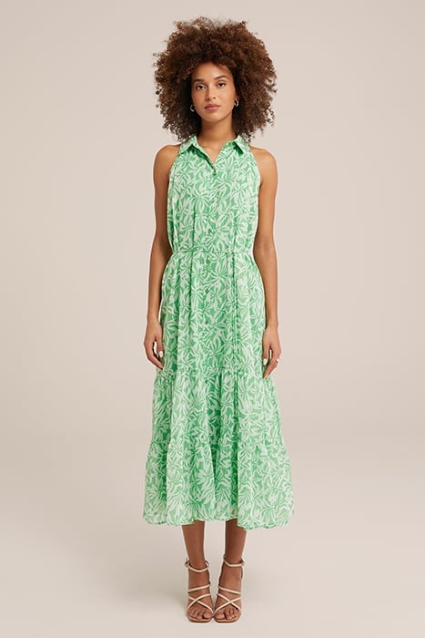 DRESS MID LENGTH BRIGHT GREEN 1