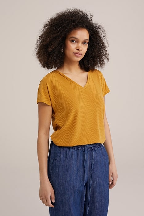 T-SHIRT OCHRE YELLOW 1