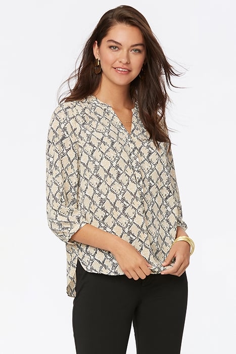 PINTUCK BLOUSE MIDLAND SNAKE 1