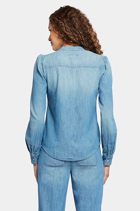 PUFF SLEEVE DENIM SHIRT CROWN 2