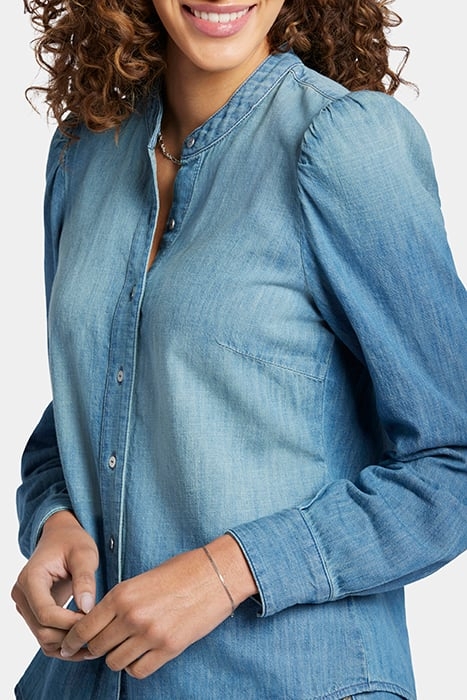 PUFF SLEEVE DENIM SHIRT CROWN 5