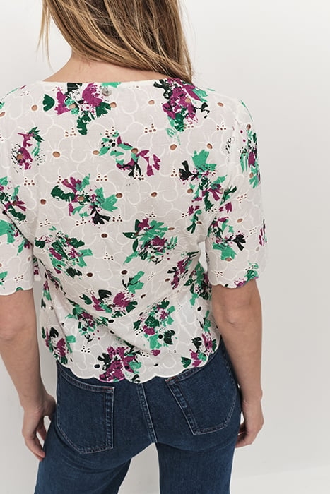 CAPELA - OFF WHITE SHIRT WITH HOLIDAY PRINT 4