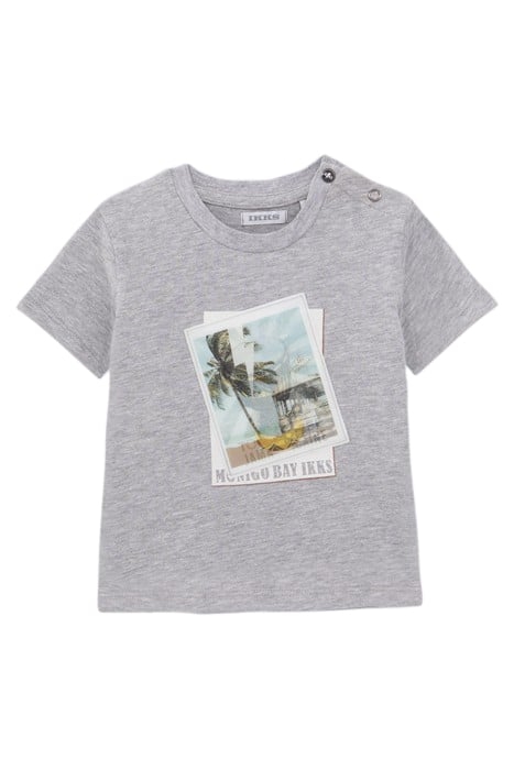 BABY BOYS’ GREY T-SHIRT PERCUSSION LENTICULAR IMAGE 1