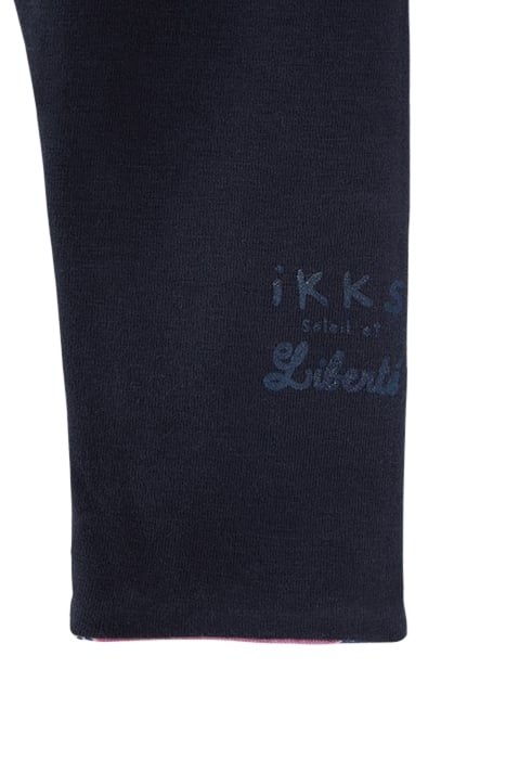 BABY GIRLS' INDIAN FLORAL/NAVY REVERSIBLE LEGGINGS 4