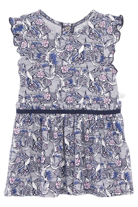 BABY GIRLS' ECRU DRESS WITH HUMMINGBIRD WAX PRINT 1