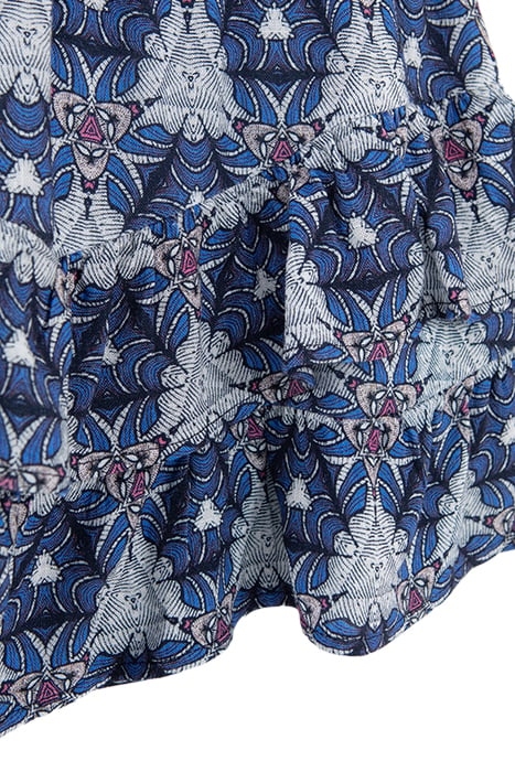 GIRLS' WHITE GRAPHIC WAX PRINT SKIRT 5