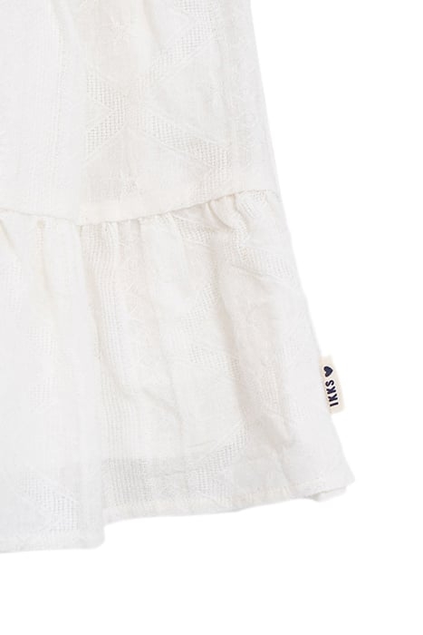 GIRLS’ WHITE DECORATIVE JACQUARD DRESS 4