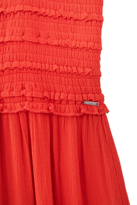 GIRLS’ RED LENZING™ ECOVERO™ JUMPSUIT WITH SMOCKED TOP 5