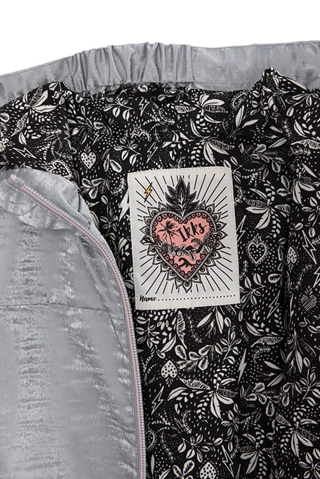 GIRLS' SILVER RECYCLED WINDCHEATER WITH DECORATIVE MOTIF 6