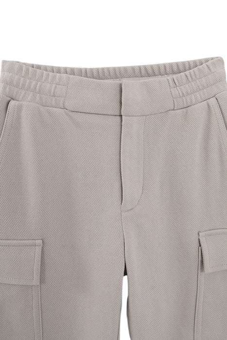 BOYS’ GREY STRIPED KNIT CARGO TROUSERS 2