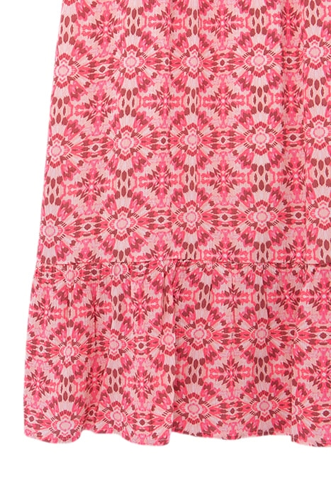 GIRLS’ PINK LONG DRESS WITH ETHNIC PRINT 4