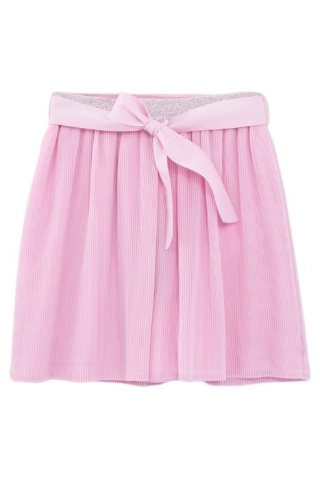 GIRL'S PINK PLEATED SKIRT WITH REMOVABLE BELT 1