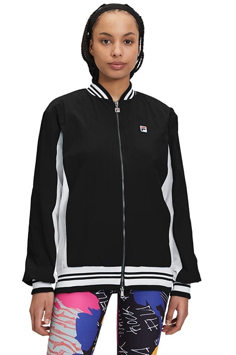 CRINKLE NYLON SETTANTA JACKET BLACK / WHITE 1