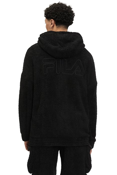 OVERSIZE TERRY FABRIC HOODIE BLACK 2