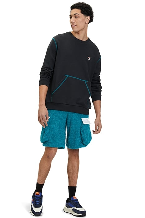 CREWNECK SWEATSHIRT WITH KANGAROO POCKET AND CONTRAST STITCH 3