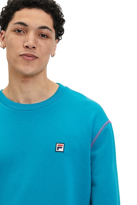 CREWNECK SWEATSHIRT WITH KANGAROO POCKET AND CONTRAST STITCH 7