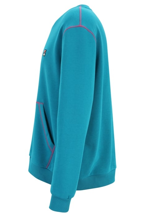 CREWNECK SWEATSHIRT WITH KANGAROO POCKET AND CONTRAST STITCH 6