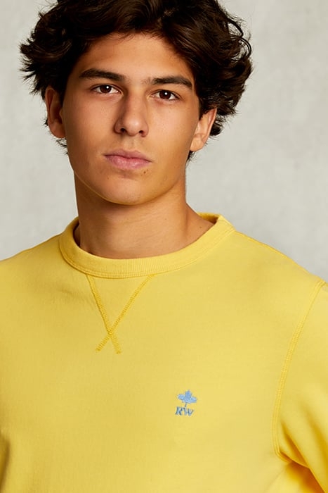 SLIM FIT CREW NECK SWEATER BUTTERFLY YELLOW 4