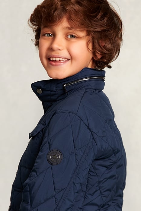 QUILTED SHORT JACKET INDIGO BLUE 6