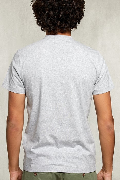 SLIM FIT PIMA COTTON T-SHIRT OYSTER MIX GREY 2