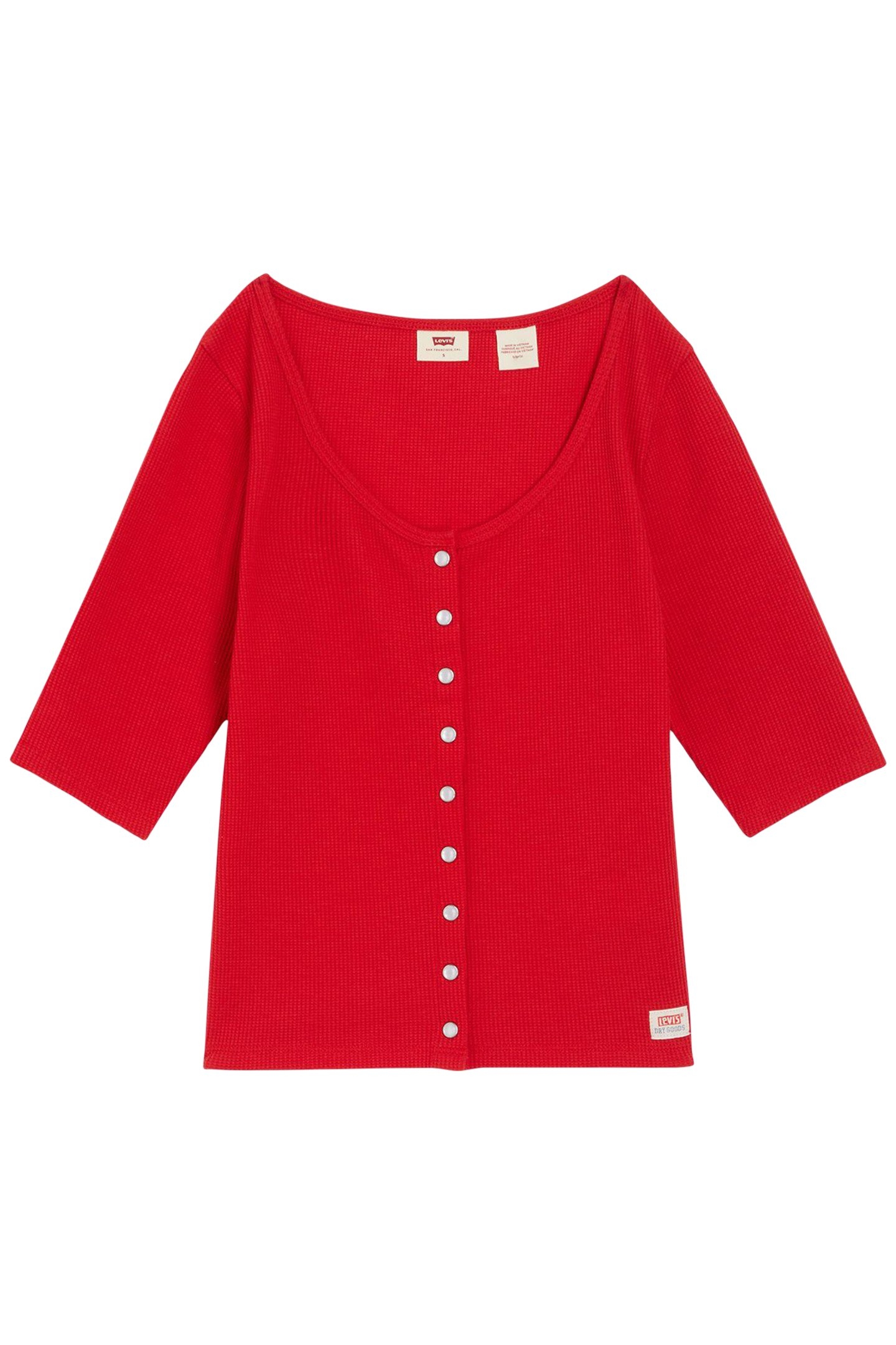 DRY GOODS WAFFLE BUTTON-UP TOP 3