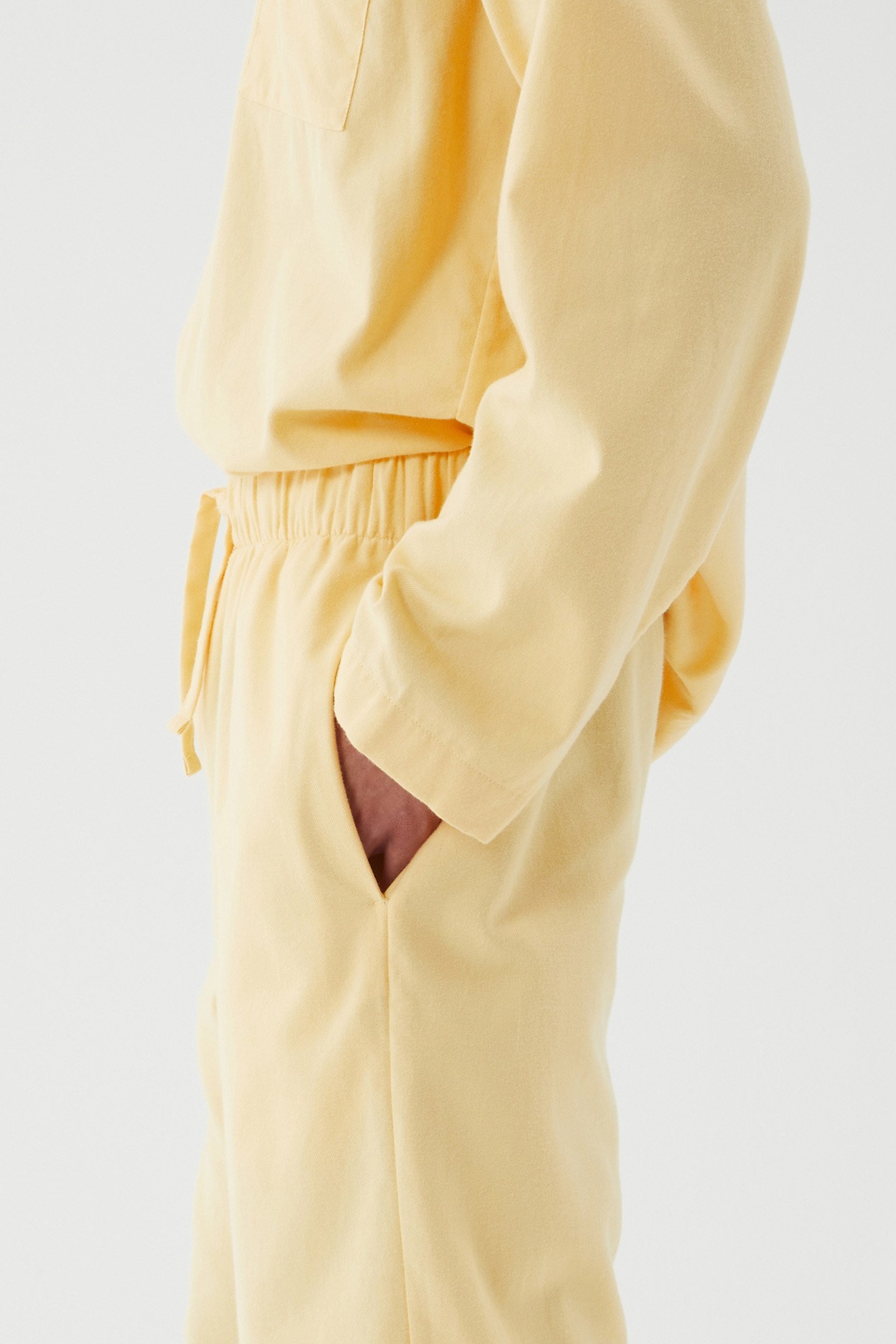 UNISEX FLANNEL, PYJAMAS PANTS GENTLE YELLOW 2
