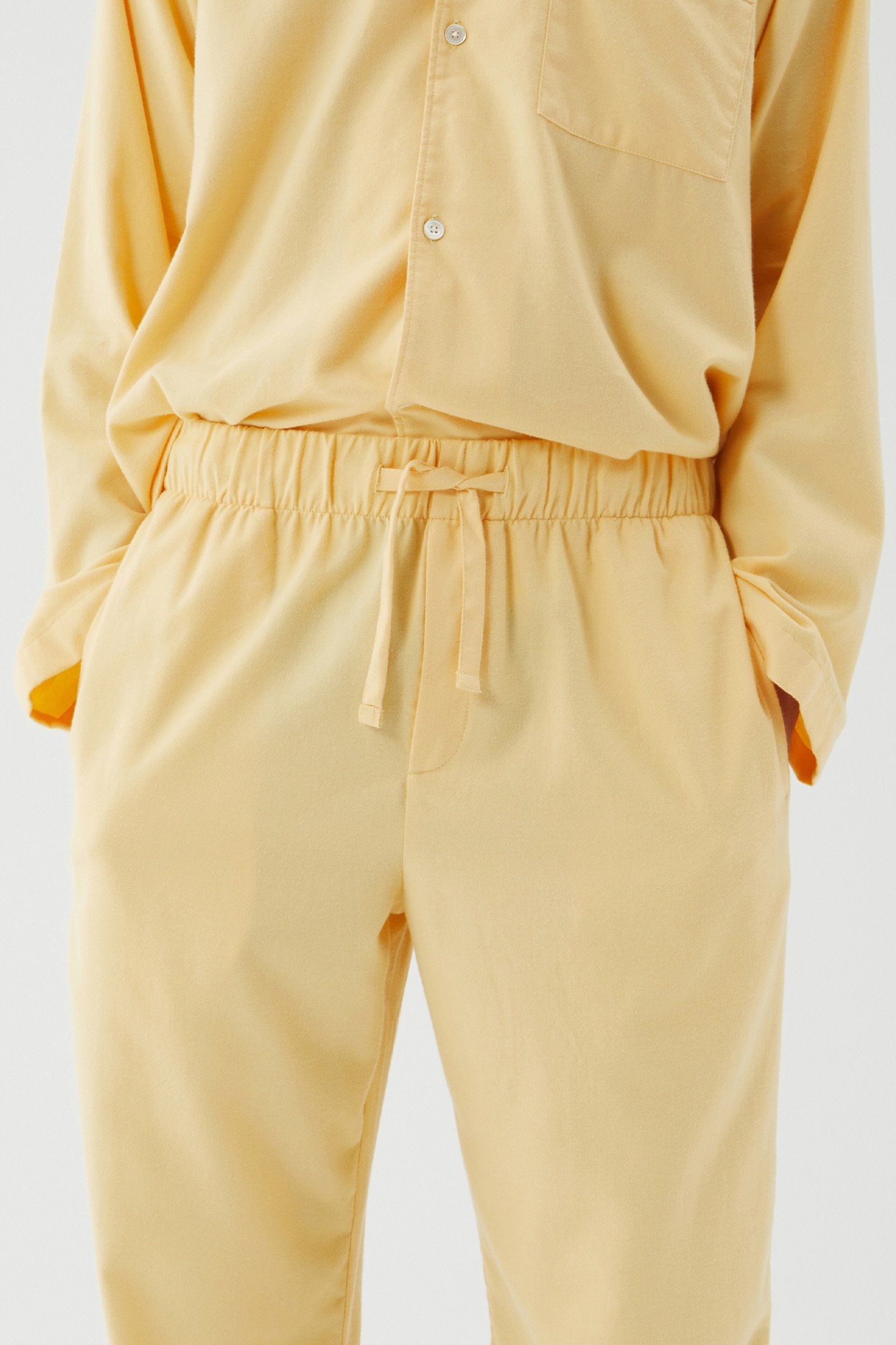 UNISEX FLANNEL, PYJAMAS PANTS GENTLE YELLOW 1