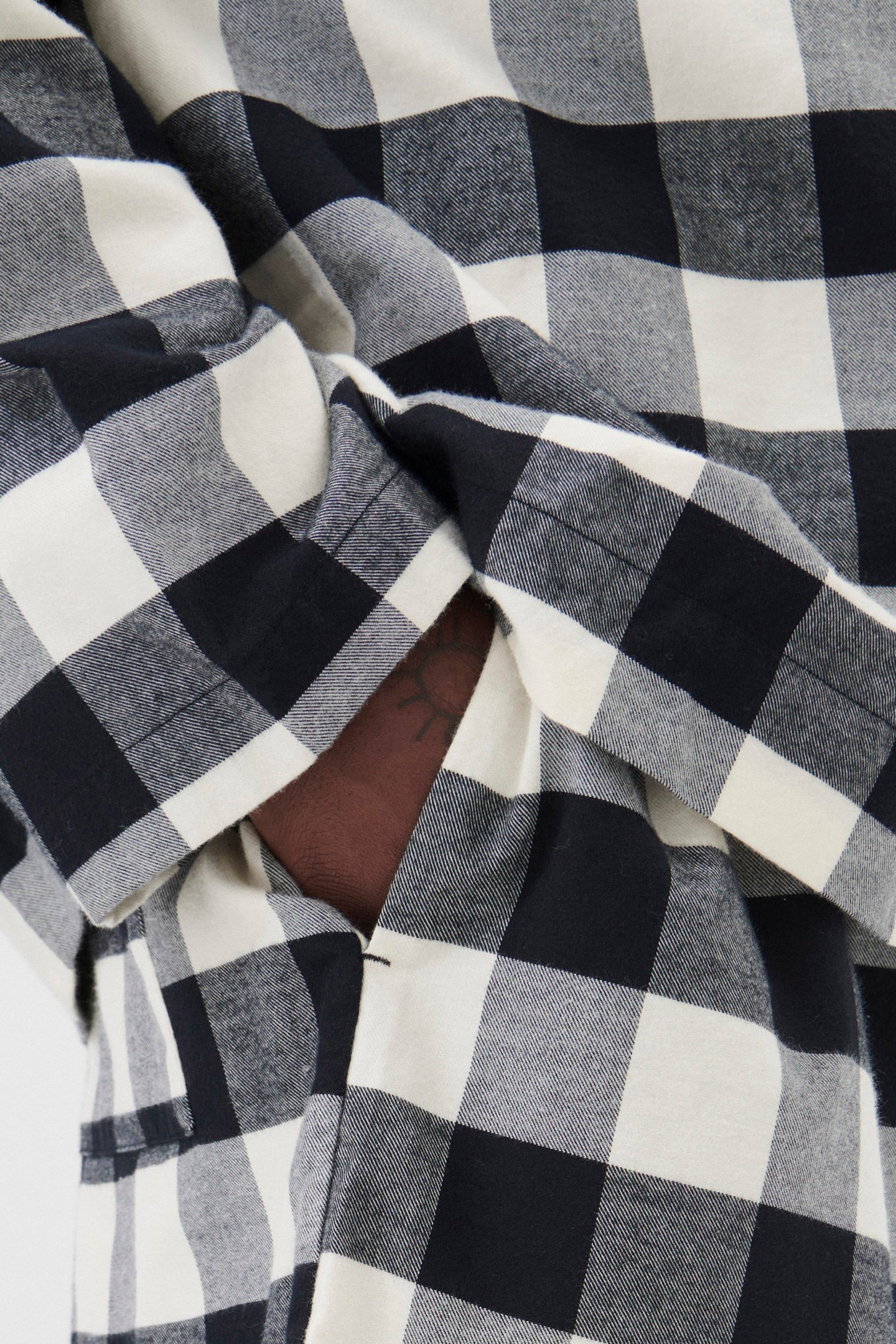 UNISEX FLANNEL, PYJAMAS PANTS BLACK GINGHAM 2