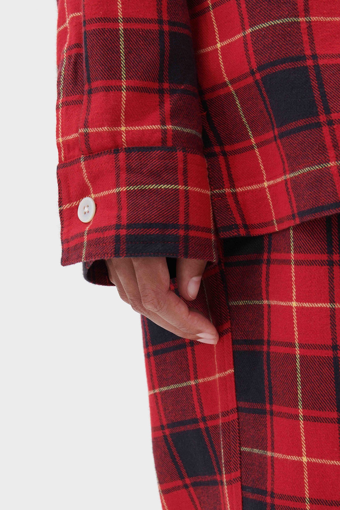 UNISEX FLANNEL, PYJAMAS SHIRT RED PLAID 2