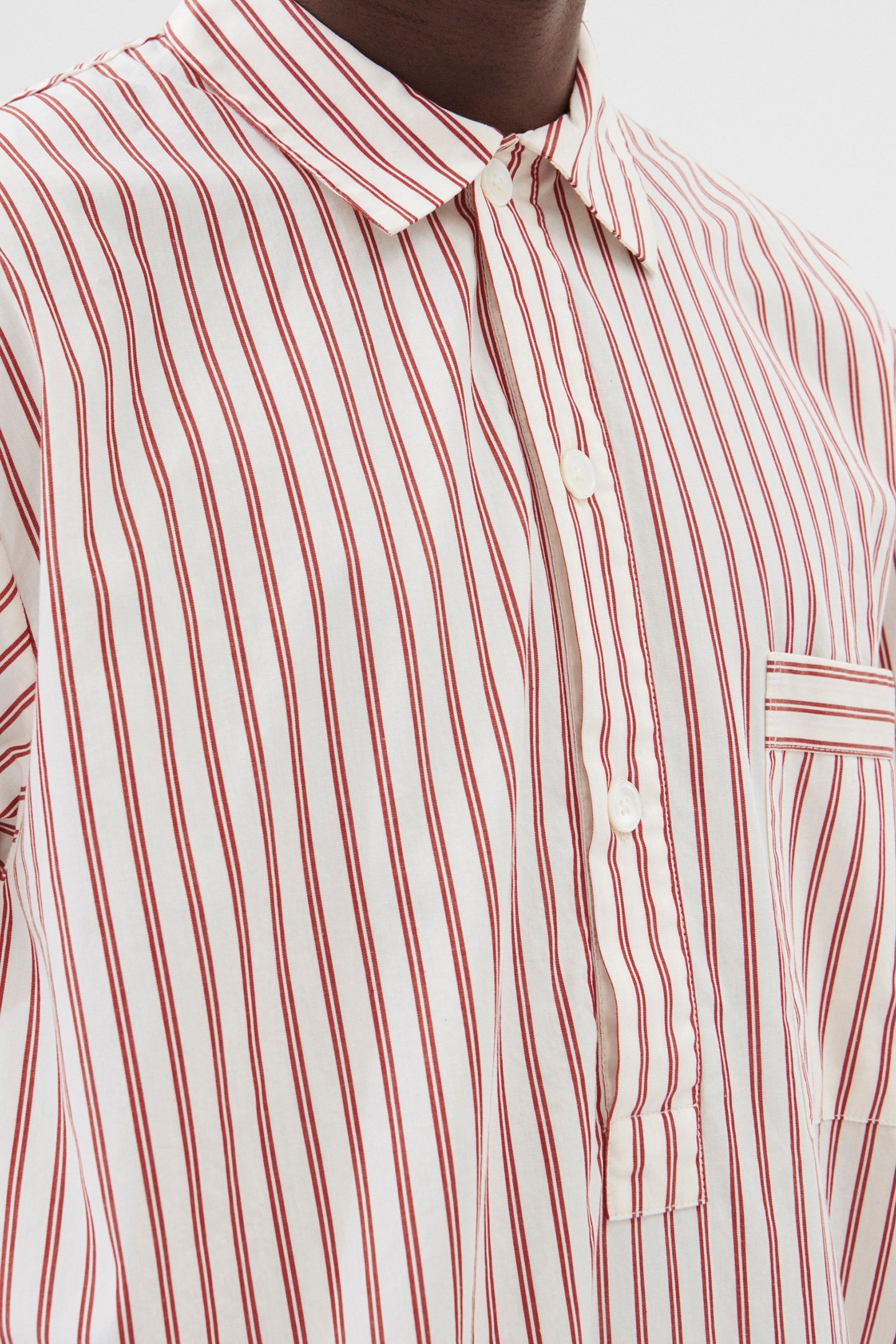 UNISEX POPLIN, PYJAMAS SHIRT POLKA STRIPES 2