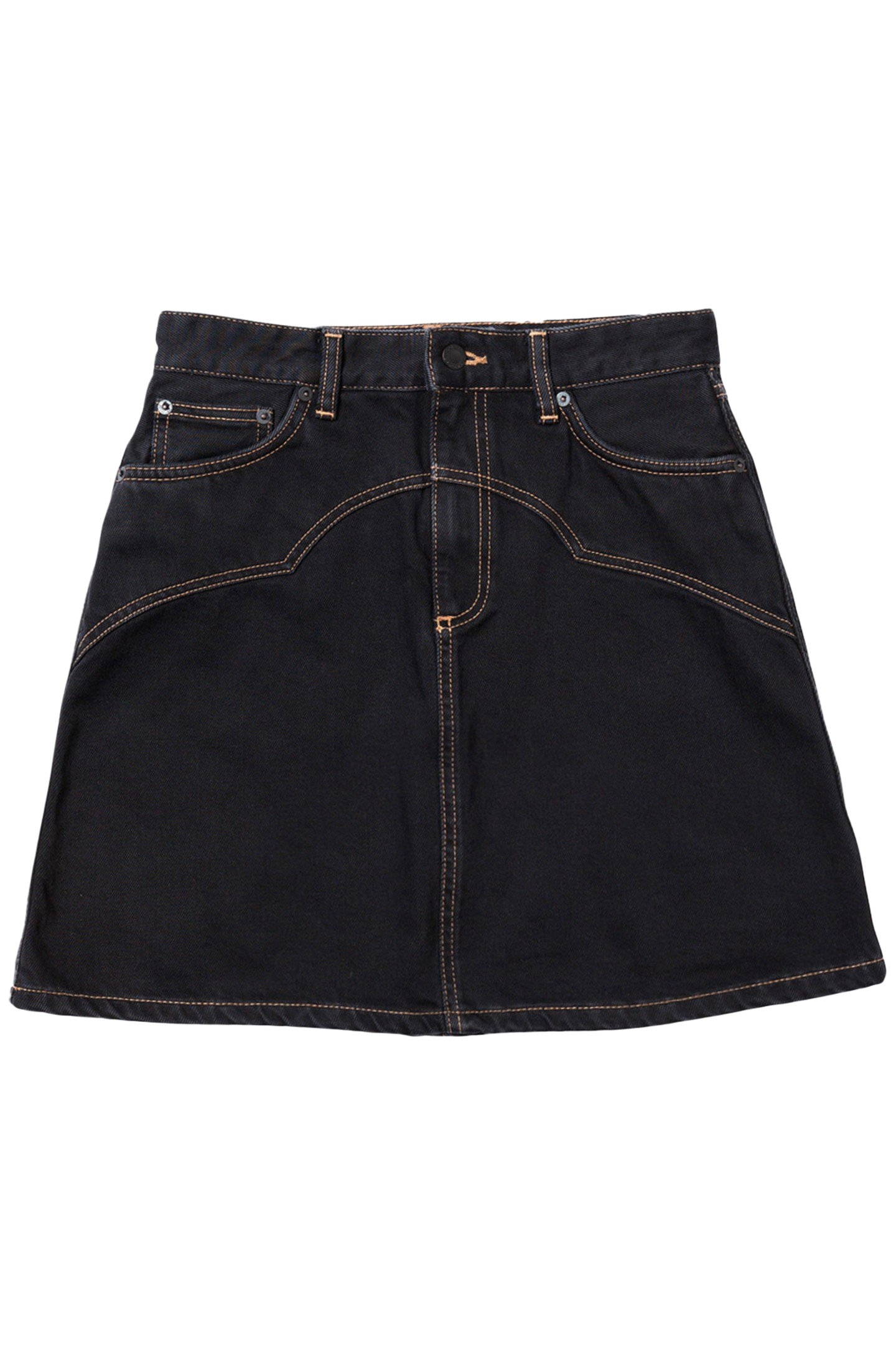 MOLLY WESTERN DENIM SKIRT BLACK 3