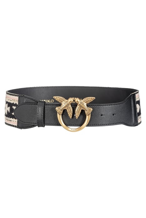 LOVE BERRY NATIVE H6 BELT NAST BLACK/BEIGE-ANTIQUE GOLD 1