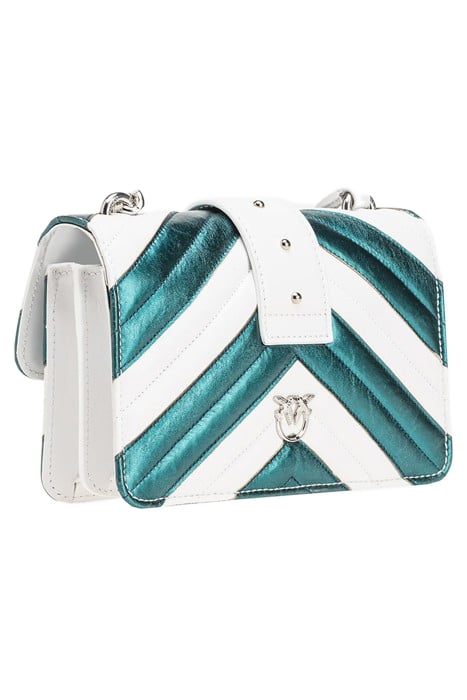 LOVE ONE MINI CL NAPPA CON INS AQUAMARINE GREEN/WHITE-SHINY 3