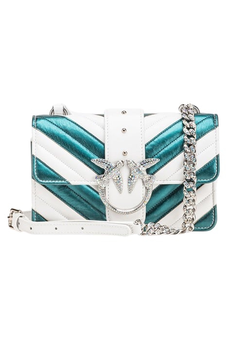 LOVE ONE MINI CL NAPPA CON INS AQUAMARINE GREEN/WHITE-SHINY 1