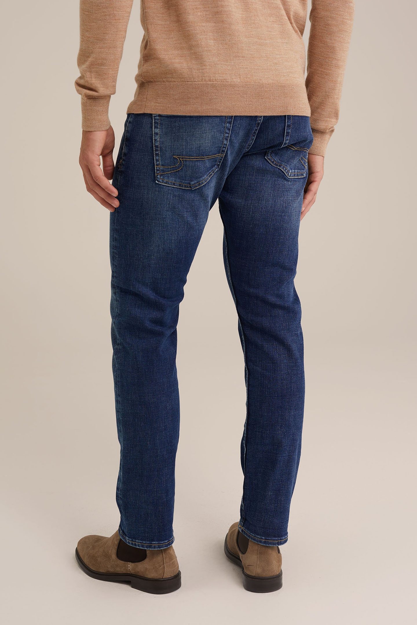 5-POCKET MID WAIST DARK BLUE 2