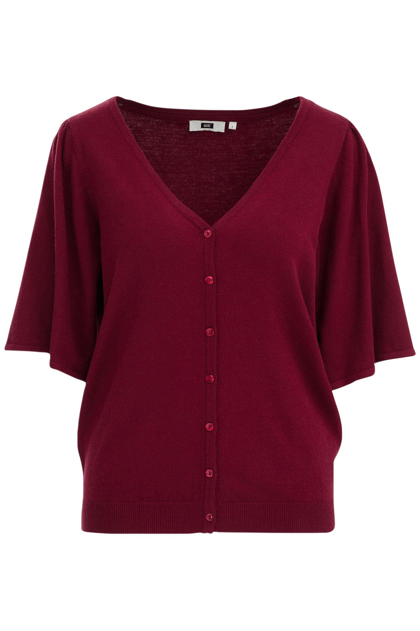 KNITTED CARDIGAN BURGUNDY RED 4