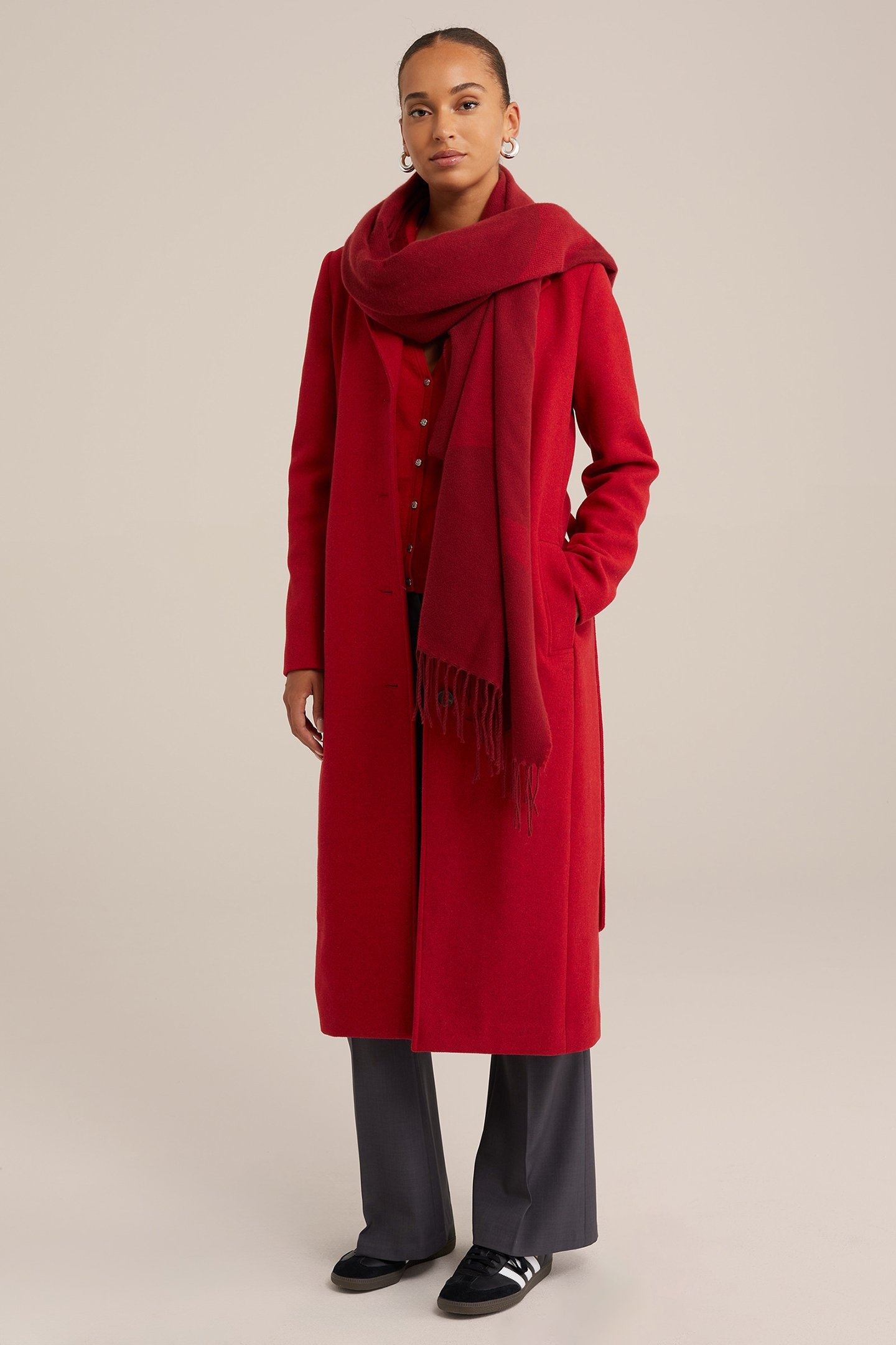 KNITTED CARDIGAN FIRE RED 4