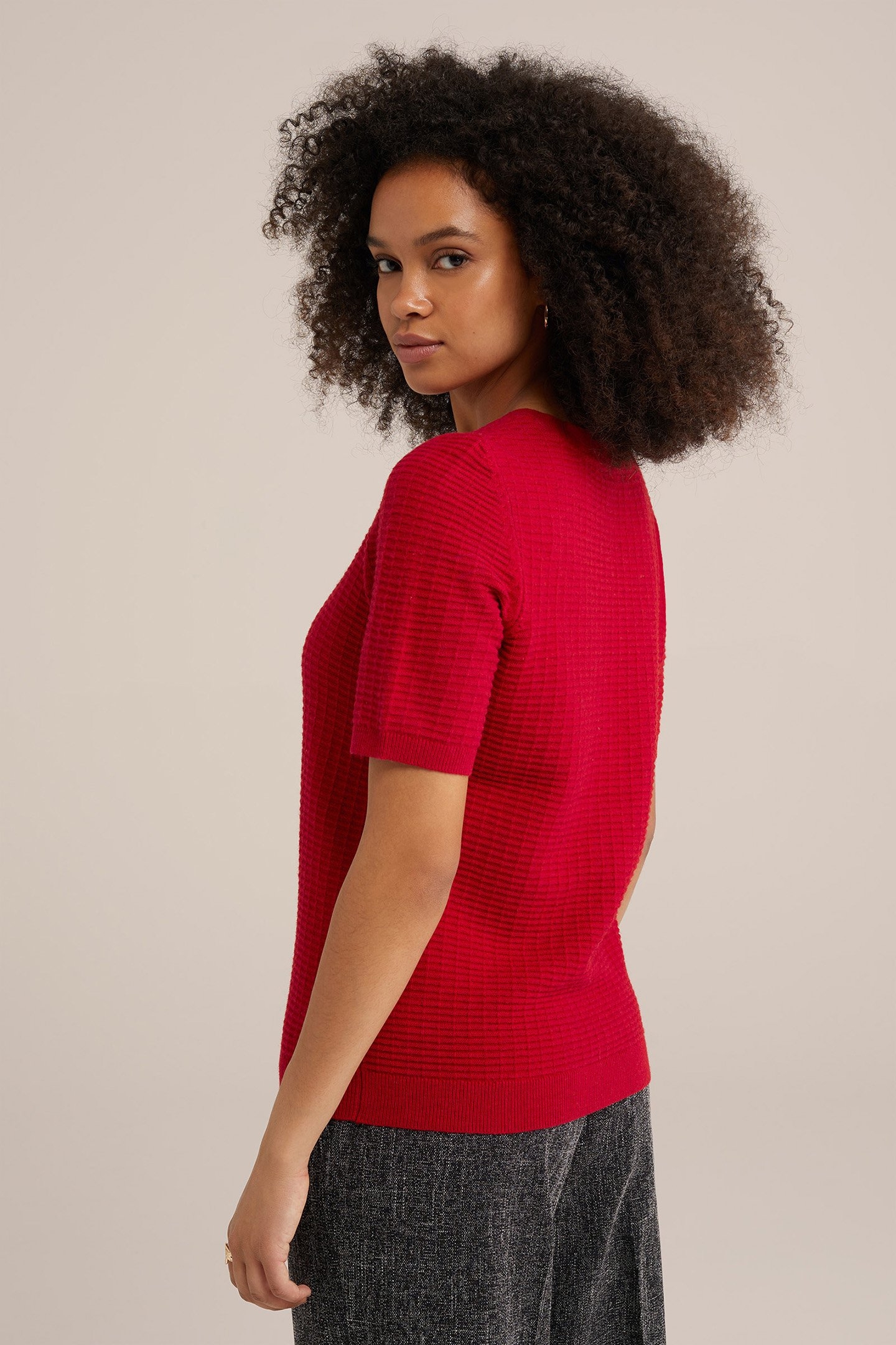 KNITTED PULLOVER BRIGHT RED 2