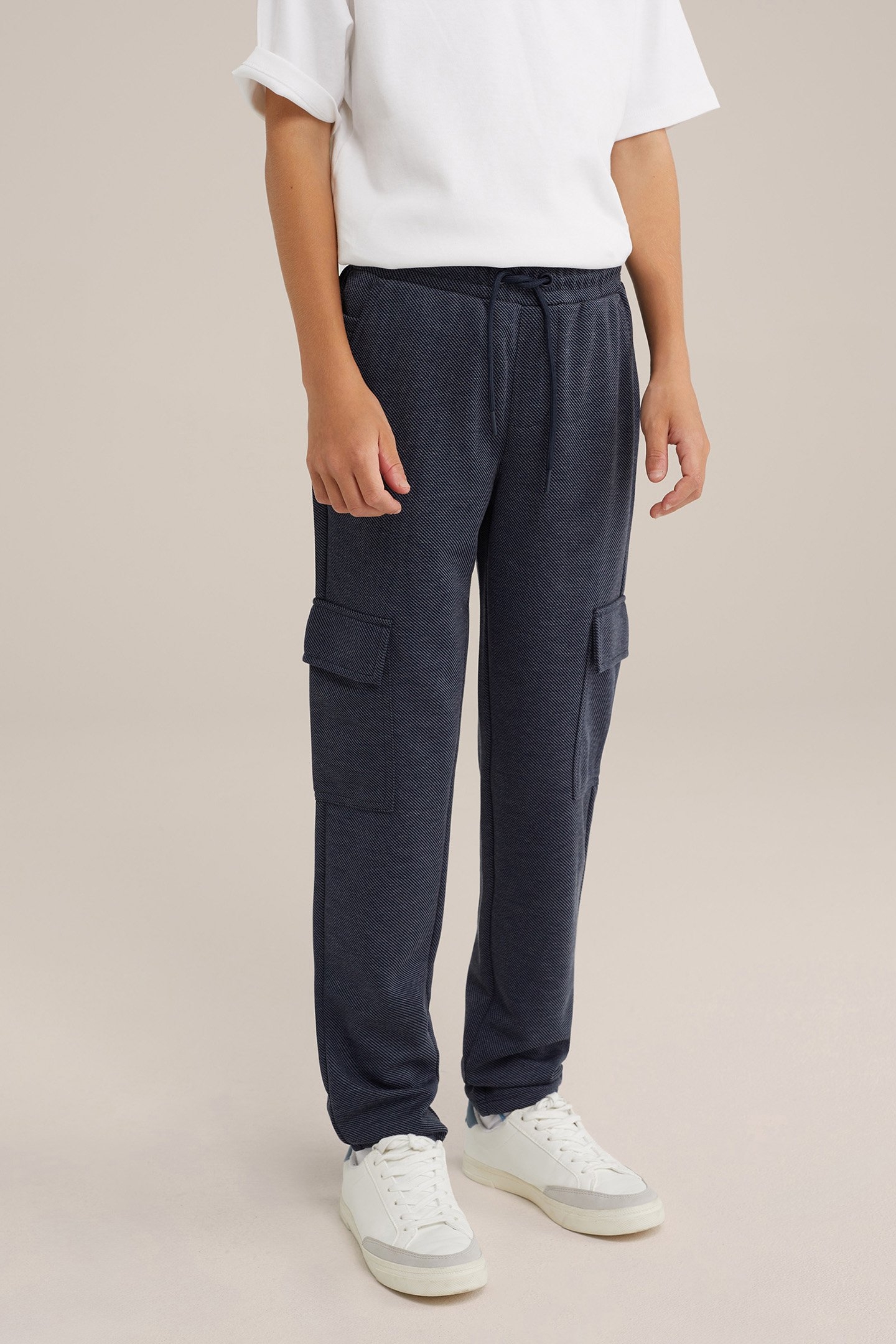 CARGO PANTS NAVY BLUE 1