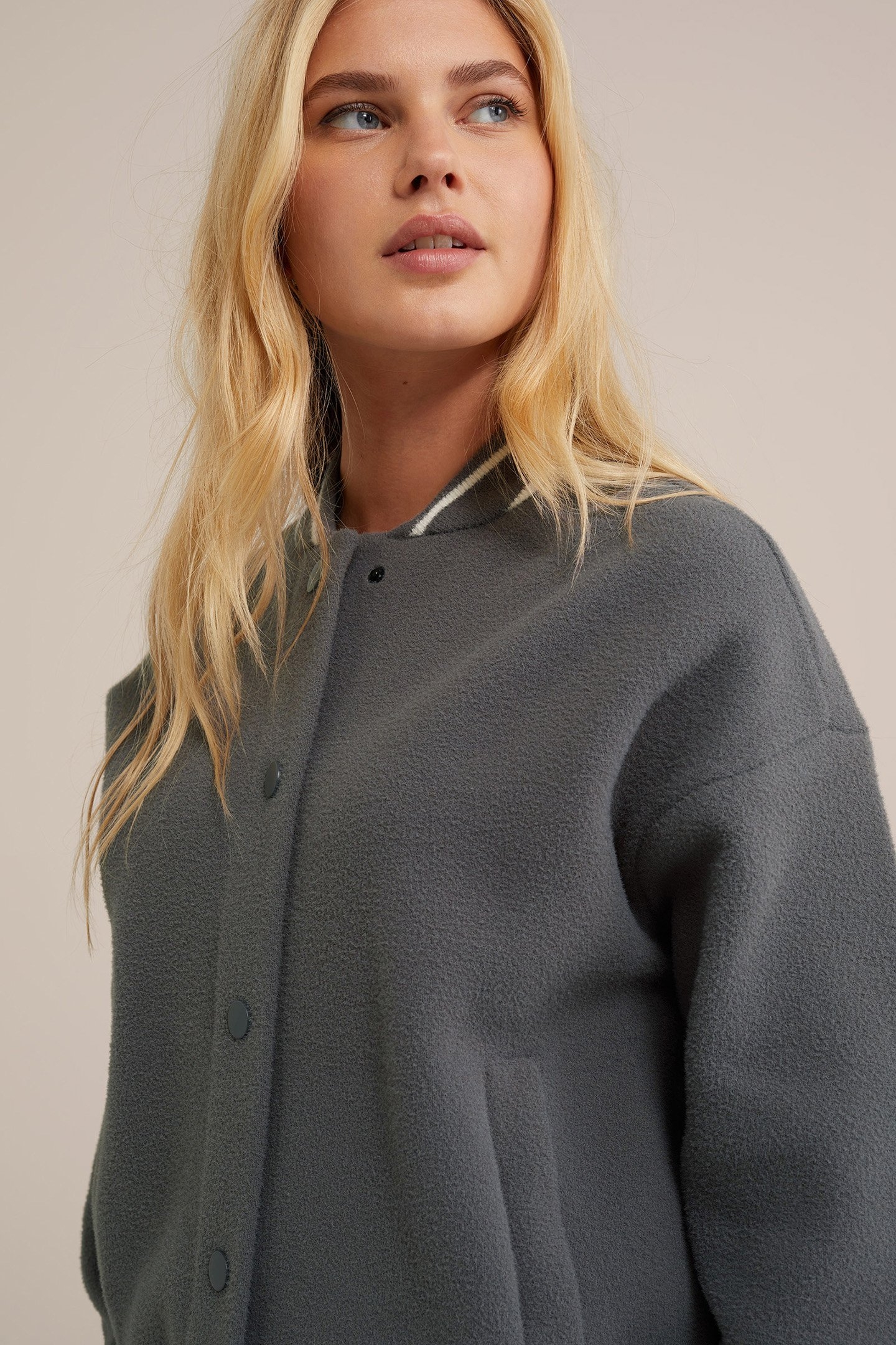 KNITTED CARDIGAN LIGHT GREY 5