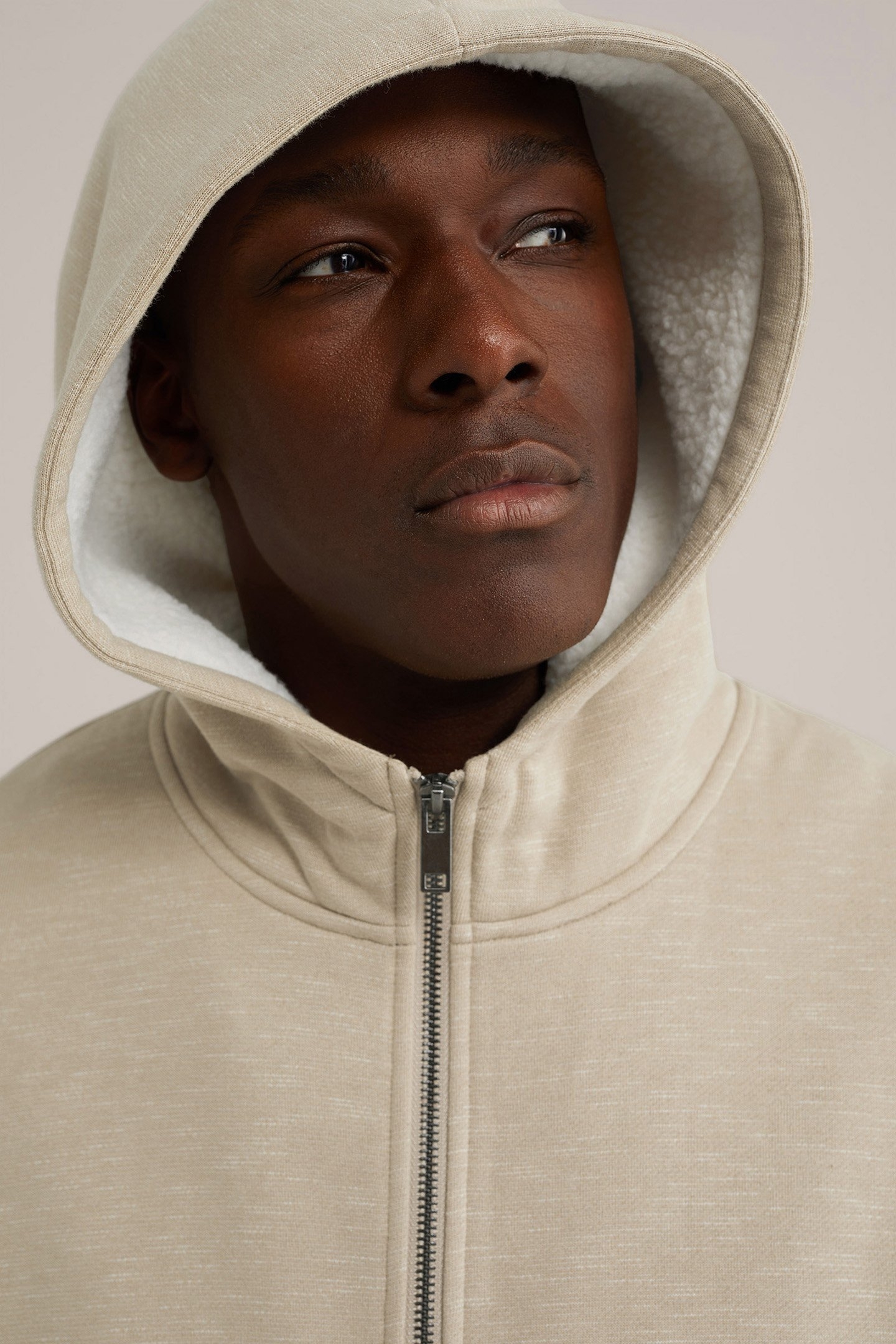 CARDIGAN WITH ZIPPER BEIGE 5